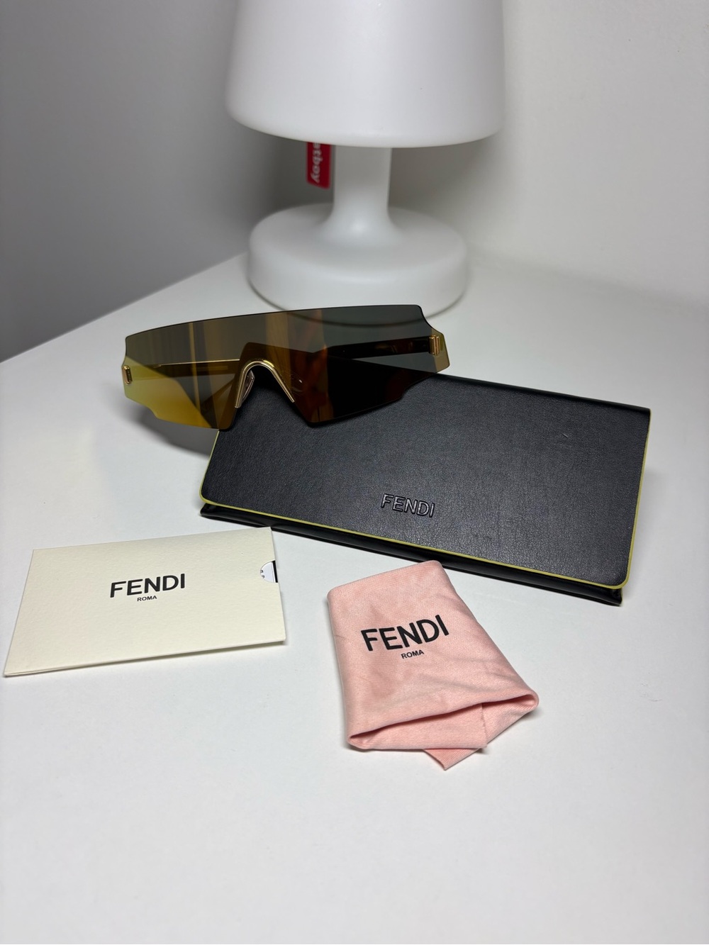 Fendi Sunglasses ff0440s rimless shield